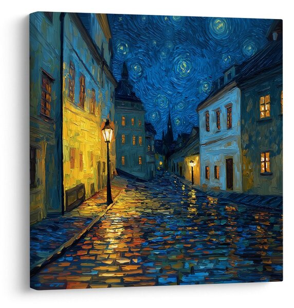 Quadro su tela – Notte di lampade luminose
