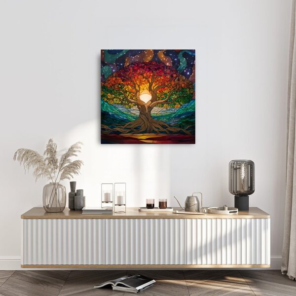 Quadro su tela – Albero della vita di notte