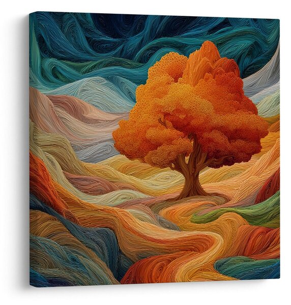 Quadro su tela – Albero della vita colorato nella natura