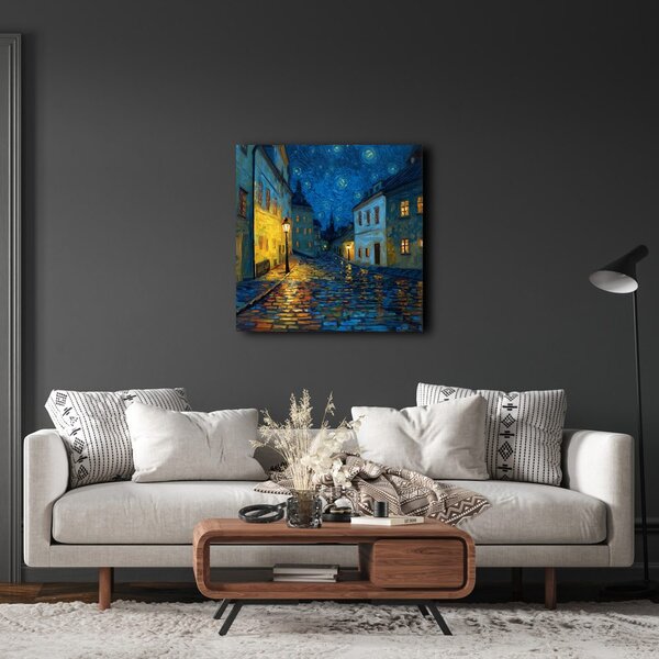 Quadro su tela – Notte di lampade luminose