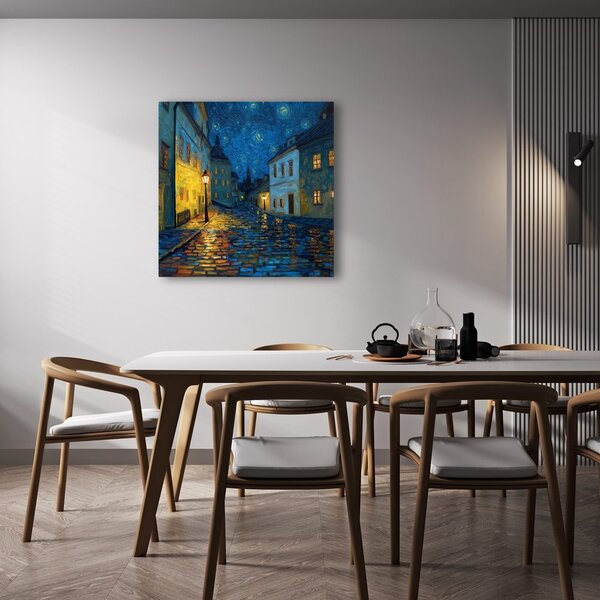 Quadro su tela – Notte di lampade luminose