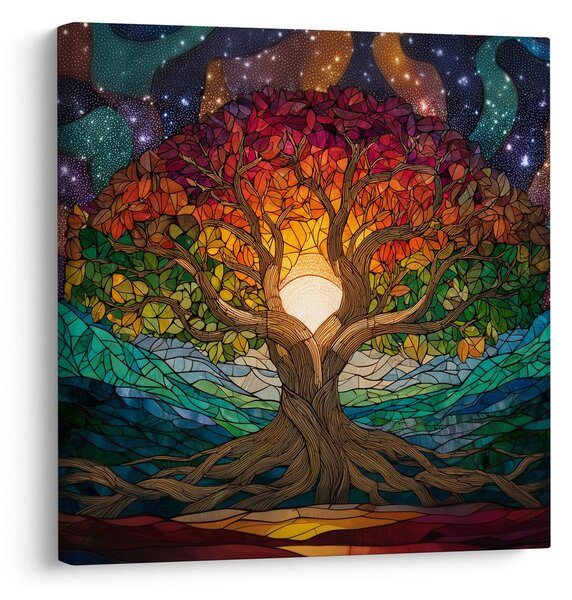 Quadro su tela – Albero della vita di notte