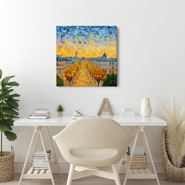Quadro su tela – Cielo splendente sopra la città