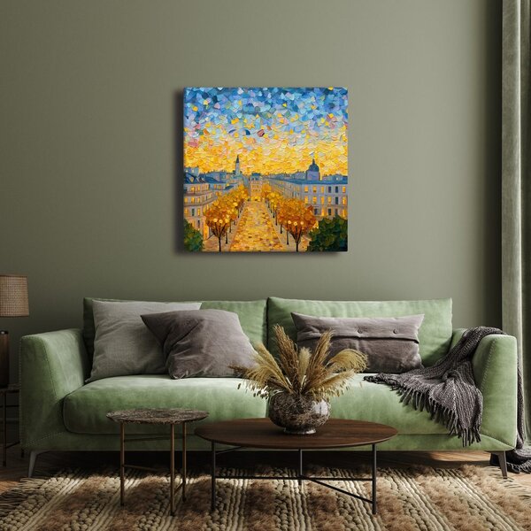 Quadro su tela – Cielo splendente sopra la città