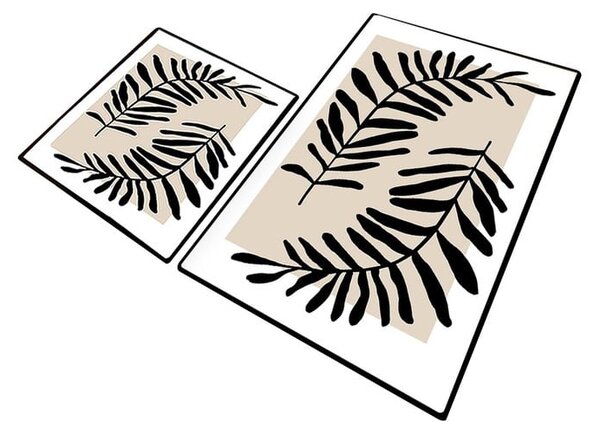 Set di tappetini per il bagno beige 2 pz 60x100 cm Casting – Foutastic