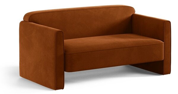 Divano color terracotta con rivestimento in velluto 140 cm Abby – Micadoni