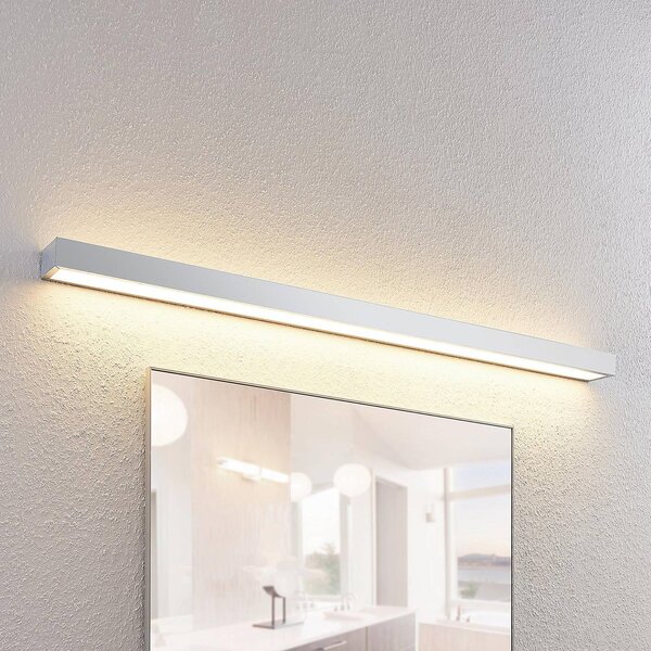 Lampada led per specchio da bagno 74 cm alluminio cromo doppia
