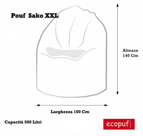 Cover pouf sacco xxl ecopelle