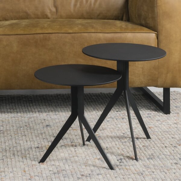 Tavolino rotondo in metallo ø 38 cm Daley – Spinder Design