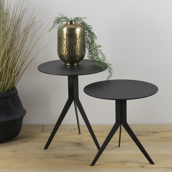 Tavolino rotondo in metallo ø 38 cm Daley – Spinder Design