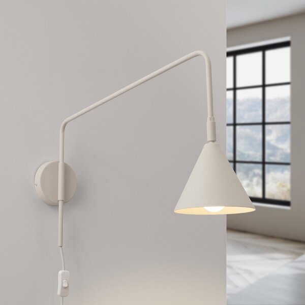 Lampada da parete color crema con alimentazione a corrente ø 14 cm Zylo – Sollux