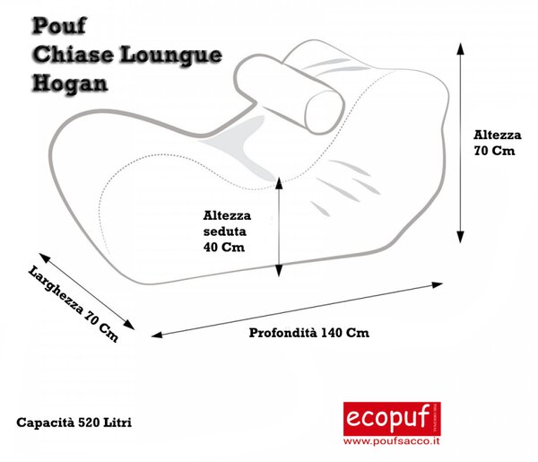 Cover pouf chaise loungue hogan poliestere