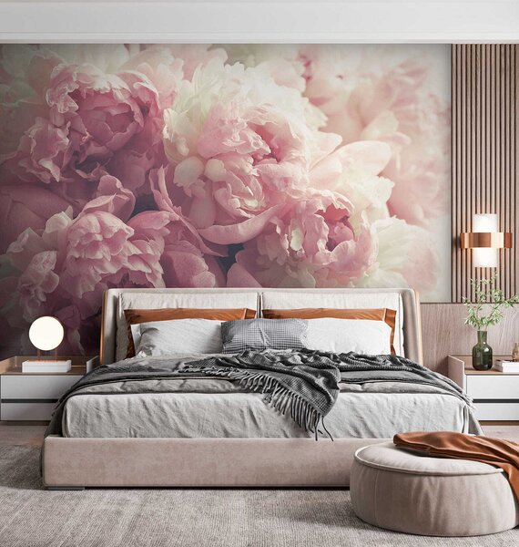 Carta da parati Peonie delicate, Carta da parati Floreale, u44746 : Uwalls.it