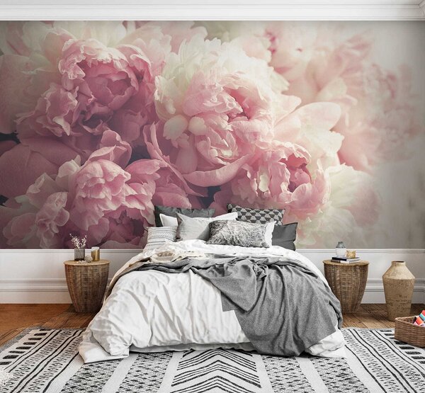 Carta da parati Peonie delicate, Carta da parati Floreale, u44746 : Uwalls.it
