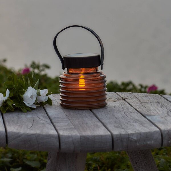 Sirius Lampada solare Aston Jar, Crema / Ambra, Vetro, Lampada solare
