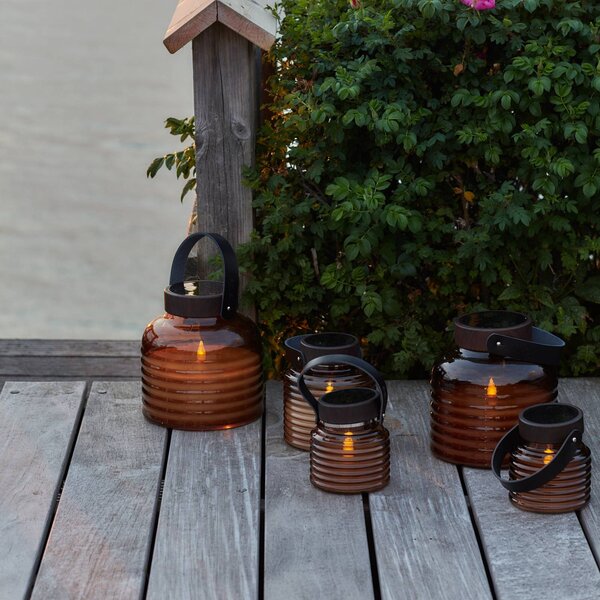 Sirius Lampada solare Aston Jar, Crema / Ambra, Vetro, Lampada solare