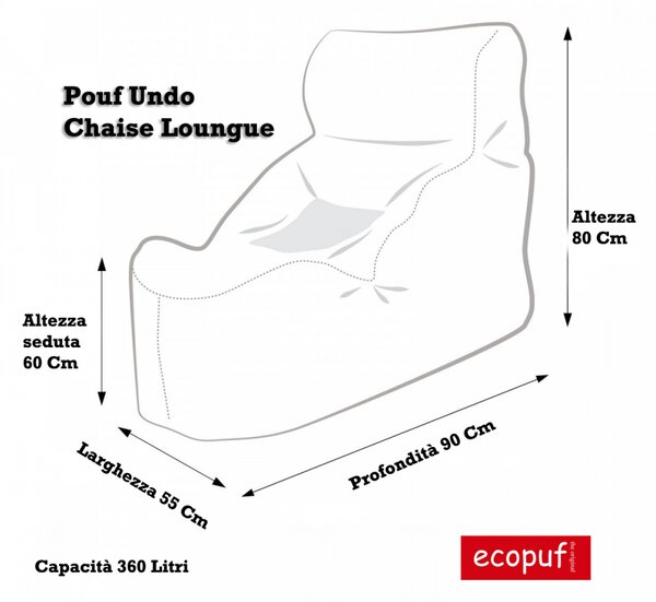 Cover pouf chaise loungue undo poliestere