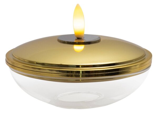 Sirius Lampada decorativa a LED Lia, color oro, batteria, vetro, plastica Lia, Ottone / Oro, Soggiorno / Sala da pranzo, Vetro