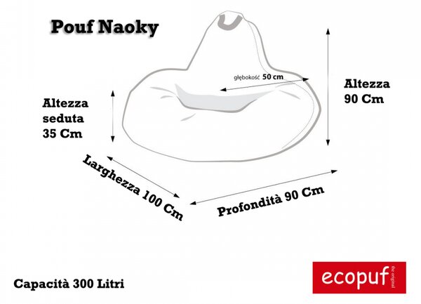 Cover poltrona pouf sacco naoki microfibra