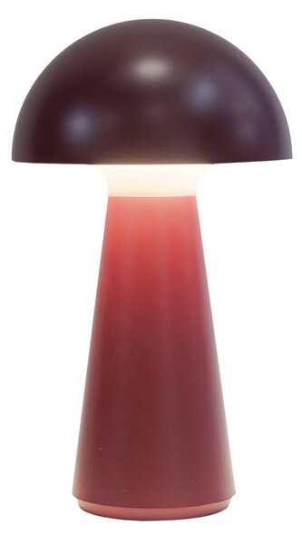 Sirius Lampada LED da tavolo ricaricabile Sam bordeaux, plastica, H 28 cm, IP54 Sam, dimmerabile, Rosso, Plastica, Scandinavo