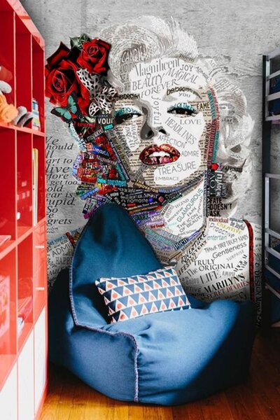 Carta da parati Ritratto astratto di Marilyn Monroe, Carta da parati Pop Art, u45698 : Uwalls.it