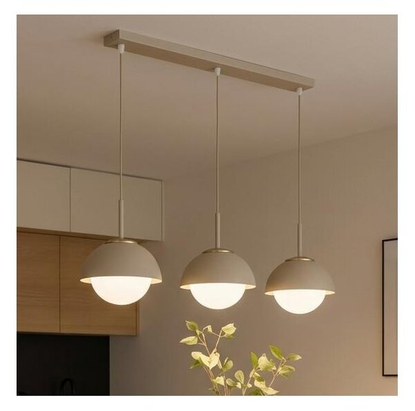 Brilagi - Lampadario a sospensione con cavo COSMO 3xE27/60W/230V beige/oro