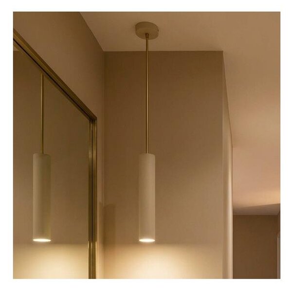 Brilagi - Lampadario sospeso a cavo TUBE 1xGU10/15W/230V beige/oro