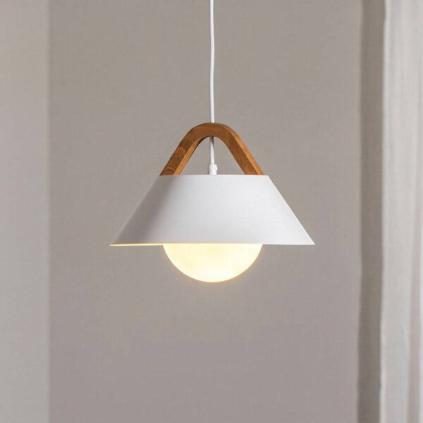 Lampada a sospensione Funda Luminex, dimmerabile, Bianco / Opale, Soggiorno / Sala da pranzo, Metallo, Moderno, Lampada a sospensione