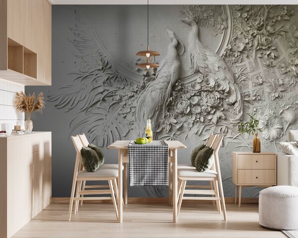 Carta da parati Ramoscello, pianta e legno, Carta da parati 3D, u46452 : Uwalls.it