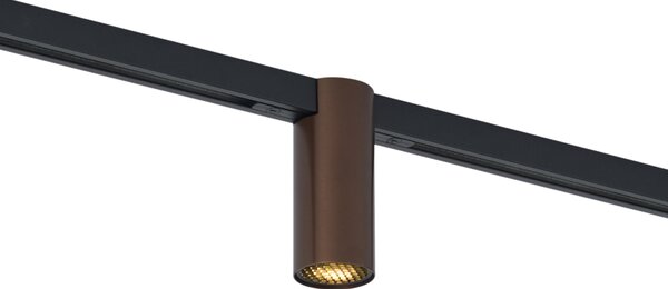 Faretto moderno bronzo scuro per sistema a binario monofase GU10 35mm - Slimline Nubee Honey