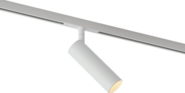 Faretto moderno bianco per sistema a binario monofase GU10 35mm - Slimline Uzzy