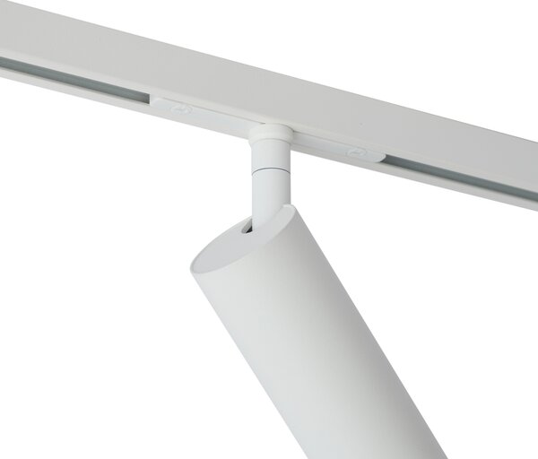 Faretto moderno bianco per sistema a binario monofase GU10 35mm - Slimline Uzzy