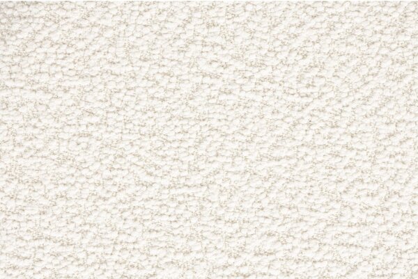 Poggiapiedi bianco con rivestimento in bouclé Marcos – White Label