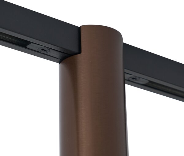 Faretto moderno bronzo scuro per sistema a binario monofase GU10 35mm - Slimline Nubee Honey