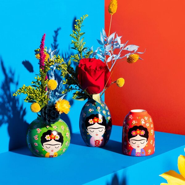 Set di vasi in ceramica 3 pz (altezza totale 8 cm) Floral Frida – Sass & Belle