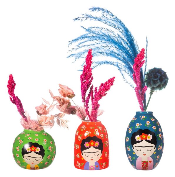 Set di vasi in ceramica 3 pz (altezza totale 8 cm) Floral Frida – Sass & Belle