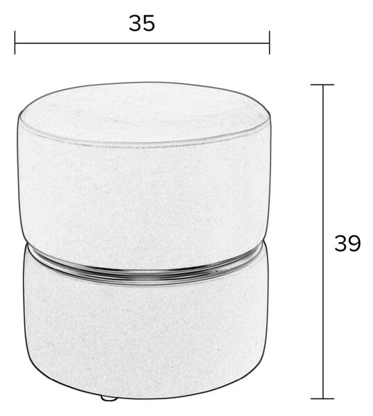 Poggiapiedi verde/turchese con rivestimento in velluto Bubbly – White Label