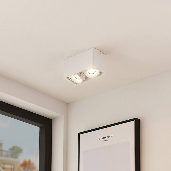 Faretto a soffitto Kubika Arcchio, dimmerabile, Bianco / Opale, Corridoio, Alluminio, Moderno, Plafoniera