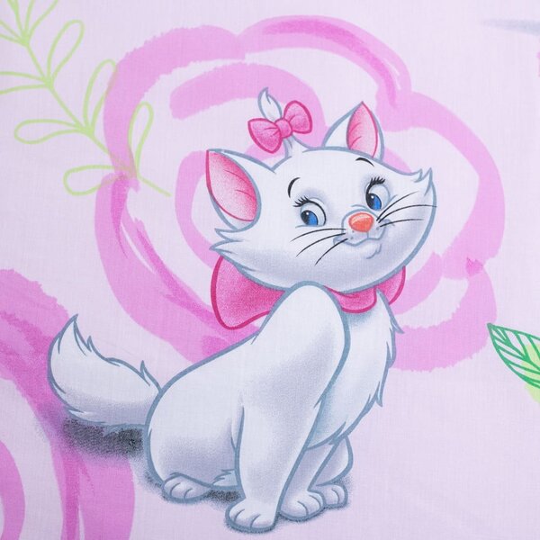 Set copripiumino e federa da bambini rosa in cotone per letto singolo 140x200 cm Marie Cat "Pink" – Jerry Fabrics