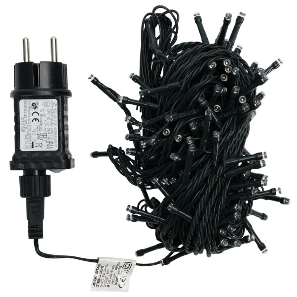 Aigostar - Catena luminosa natalizia LED da esterno, 150 LED, 8 funzioni, 18 m, IP44, bianco freddo