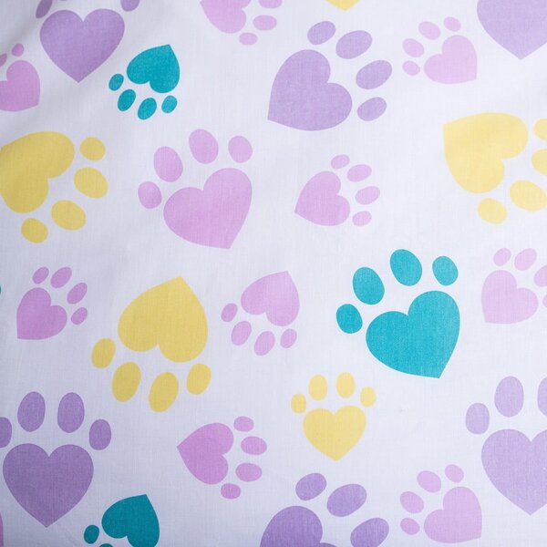 Set copripiumino e federa da bambini bianco in cotone per letto singolo 140x200 cm Kitten "Colour" – Jerry Fabrics