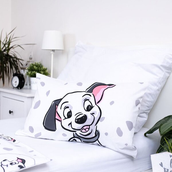 Set copripiumino e federa da bambini bianco in cotone per culla 100x135 cm 101 Dalmatians – Jerry Fabrics