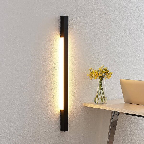 Applique da parete a LED Ivano Arcchio, Nero, Corridoio, Alluminio, Moderno, Applique a LED
