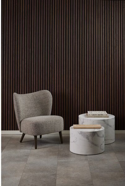 Poltrona beige in tessuto bouclé Elmont - Actona