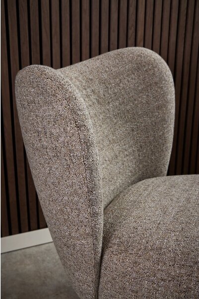 Poltrona beige in tessuto bouclé Elmont - Actona