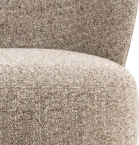 Poltrona beige in tessuto bouclé Elmont - Actona
