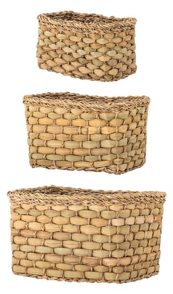 Set di 3 cestini in seagrass 26x16x16 cm Ramon - Bloomingville
