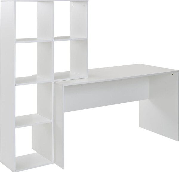 Scrivania con ripiano bianco 170x59x143,5 cm scrivania moderna per ufficio | Wohnling