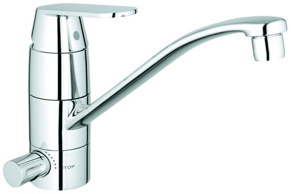 Grohe Eurosmart Cosmopolitan miscelatore per lavello bocca piatta con valvola di arresto cromo - 31161000