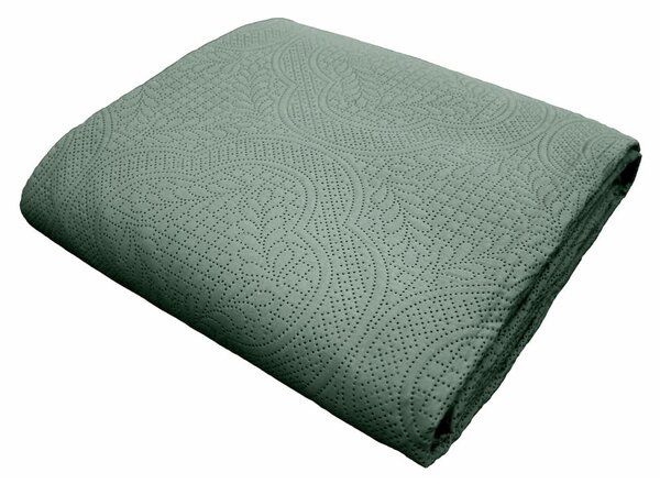 Set con copriletto e federa verde in microfibra 220x240 cm Romane – douceur d'intérieur